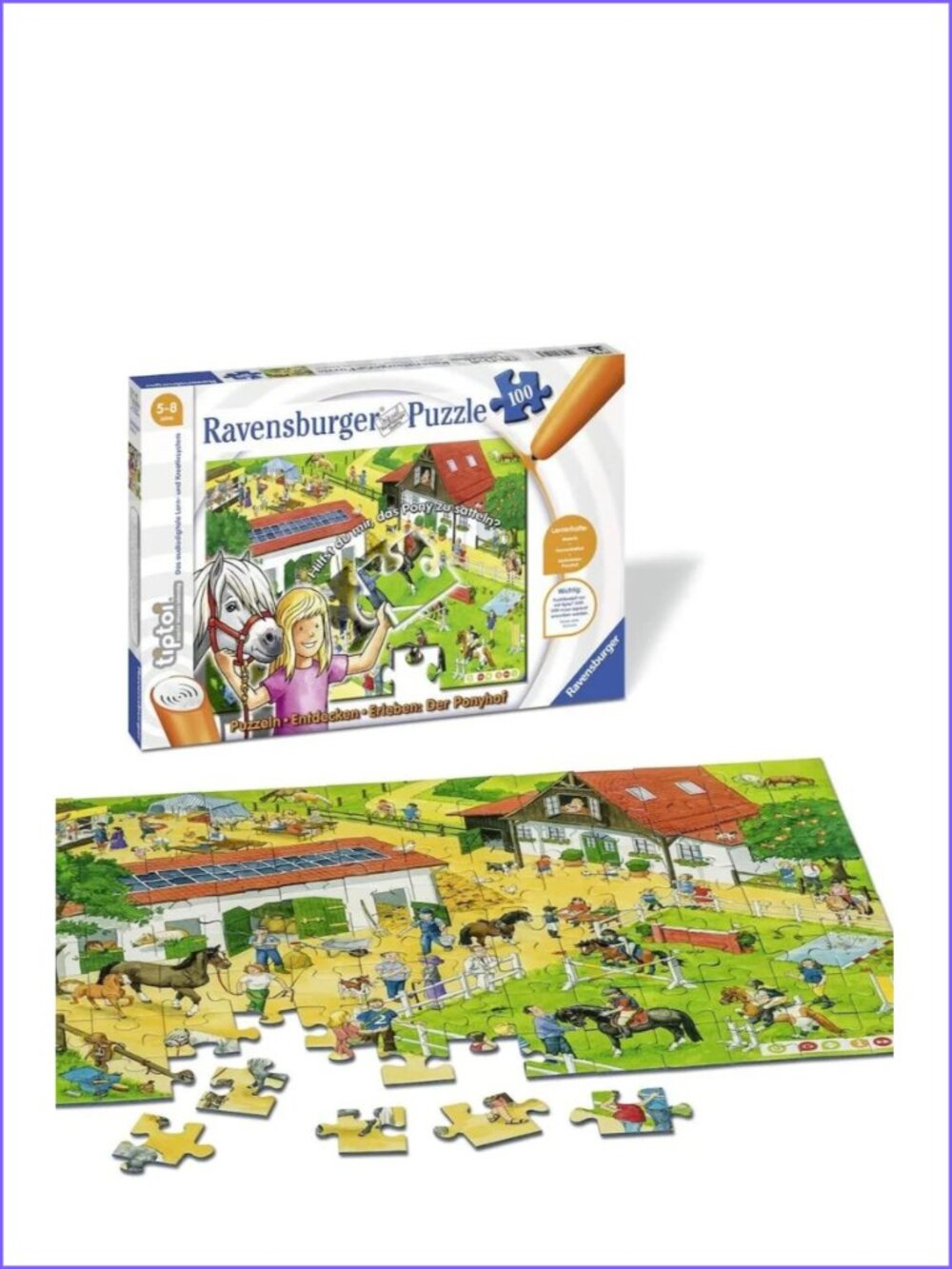 Ravensburger Tiptoi Puzzle -The Pony Farm 100 pcs French Version New In Box 5+